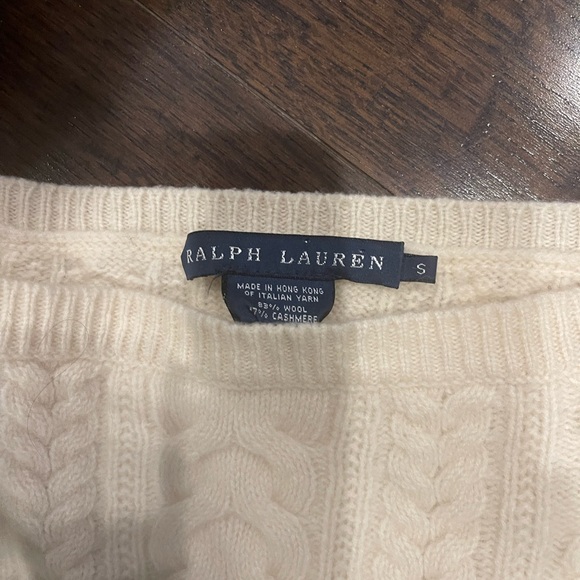 Ralph Lauren wool/cashmere blend white sweater size S - Picture 2 of 4